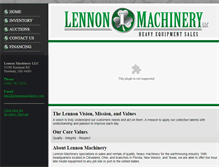Tablet Screenshot of lennonmachinery.com